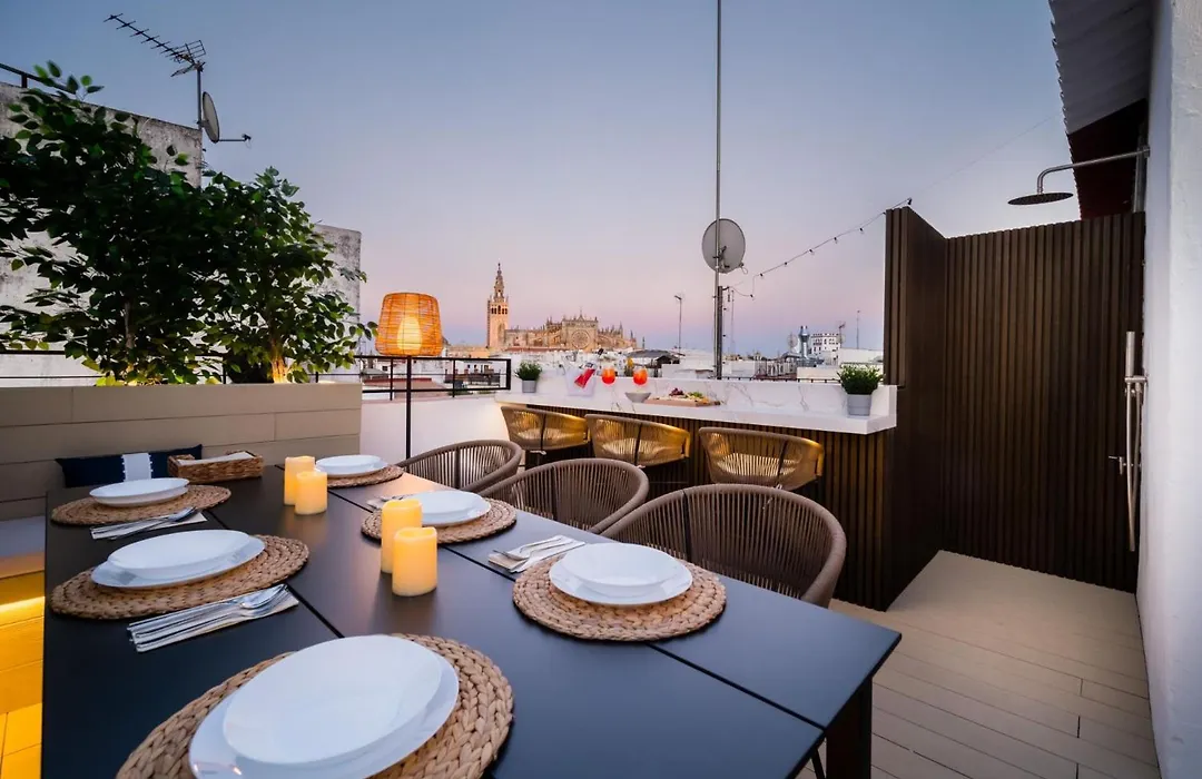 Stunning With Magnificient Terrace La Maestranza-1